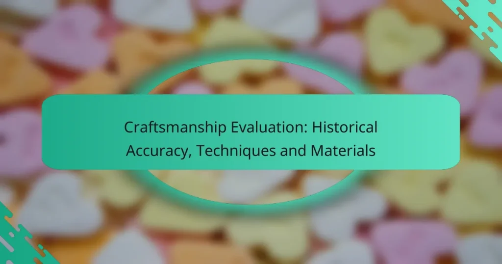 Craftsmanship Evaluation: Historical Accuracy, Techniques and Materials