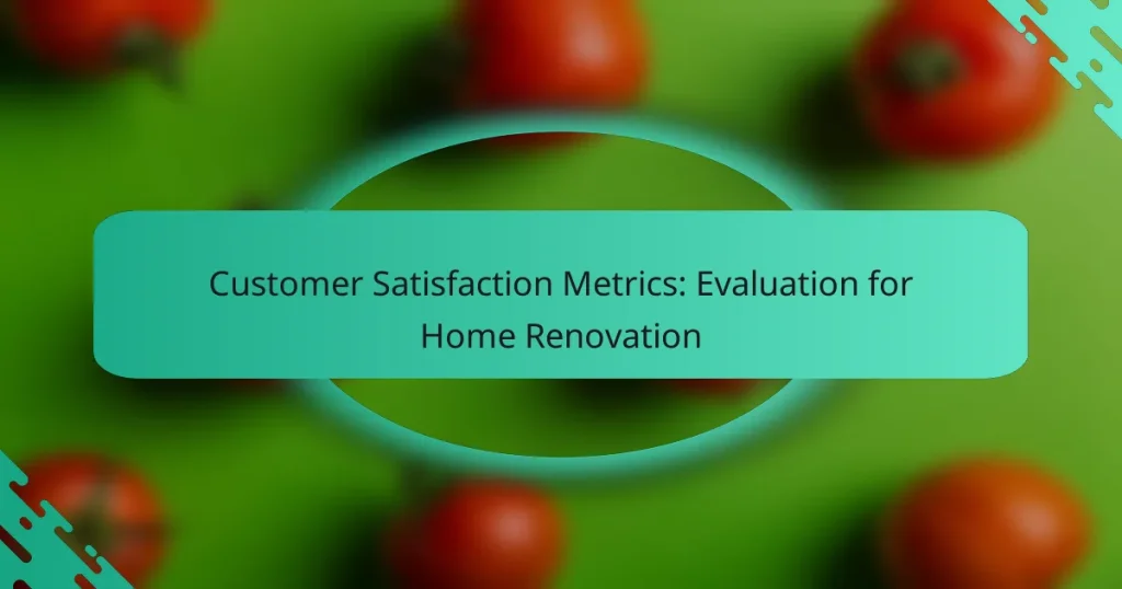 Customer Satisfaction Metrics: Evaluation for Home Renovation