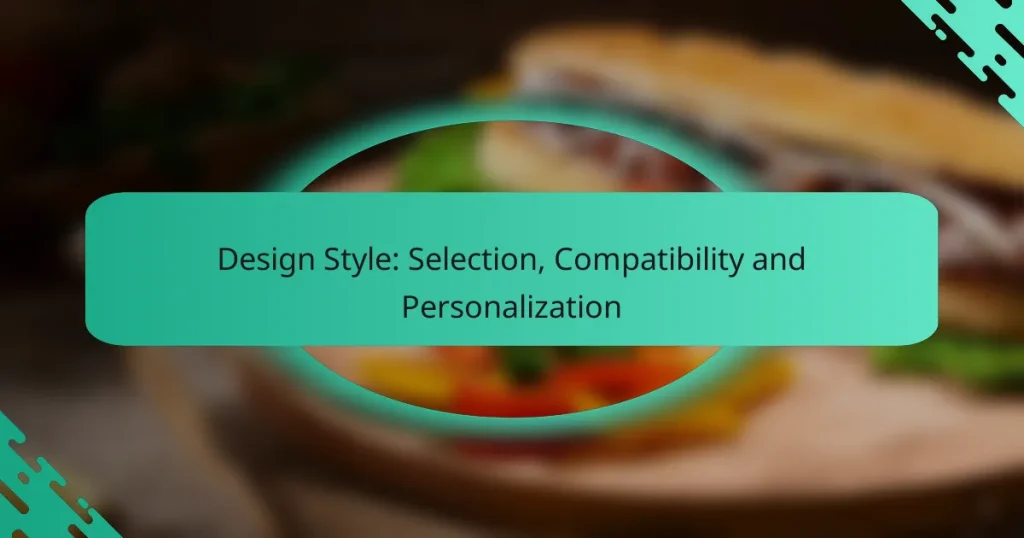 Design Style: Selection, Compatibility and Personalization
