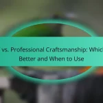 DIY vs. Professional Craftsmanship: Which Is Better and When to Use