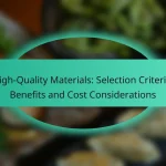 High-Quality Materials: Selection Criteria, Benefits and Cost Considerations