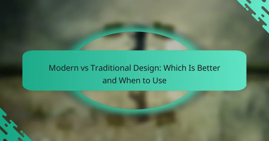 Modern vs Traditional Design: Which Is Better and When to Use