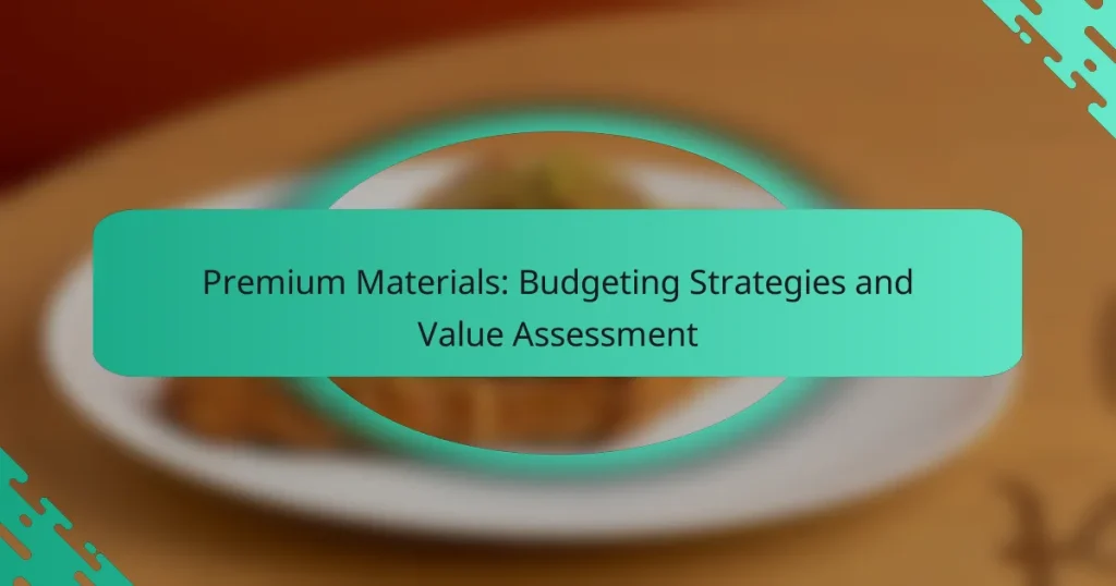Premium Materials: Budgeting Strategies and Value Assessment