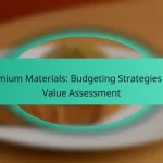Premium Materials: Budgeting Strategies and Value Assessment