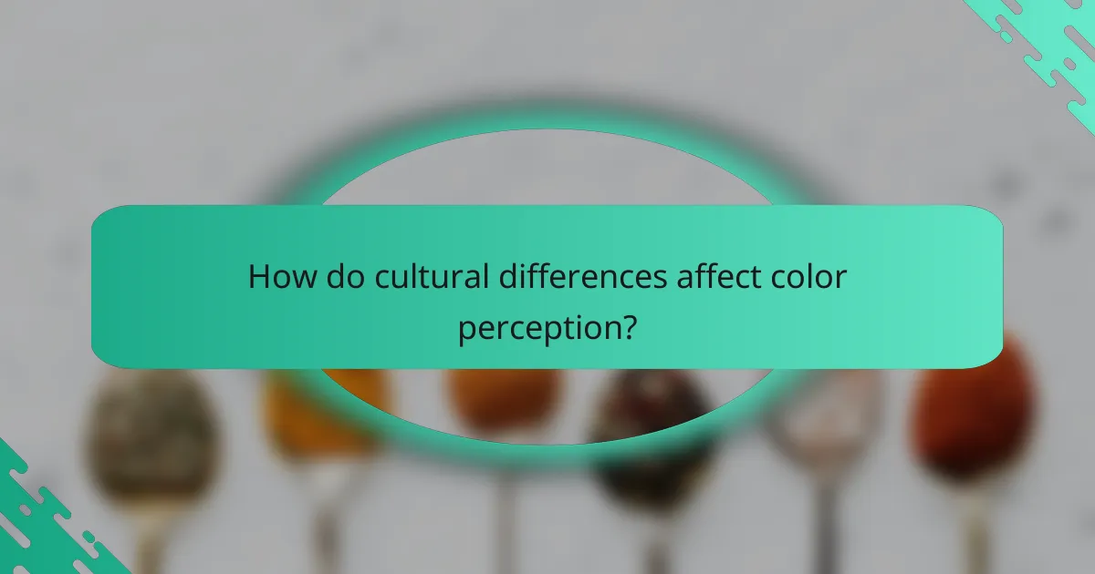 How do cultural differences affect color perception?