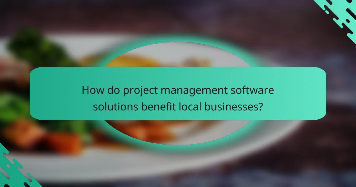 How do project management software solutions benefit local businesses?